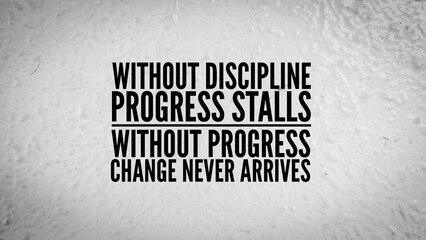 Gordijnen Quotes Quote over discipline en vooruitgang  © Fauzi