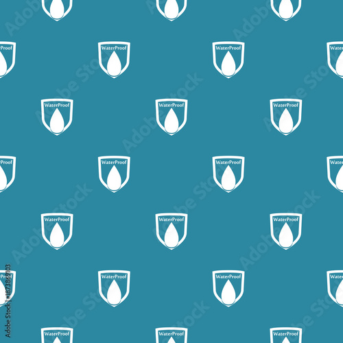 Water Proof shield seamless pattern isolated on color background