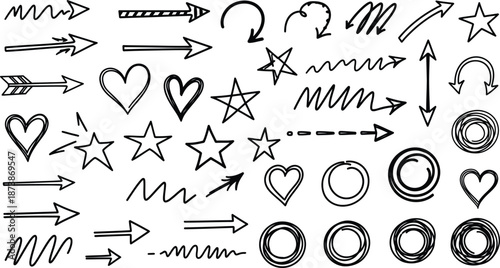Icon cute background line flower element hand heart pattern star drawn. Background icon cute cloud vector sticker crayon cartoon child children arrow sketch summer school 