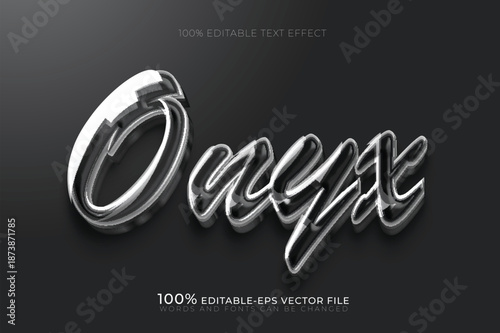 Onyx Luxury 3D Chrome Editable Text Effect