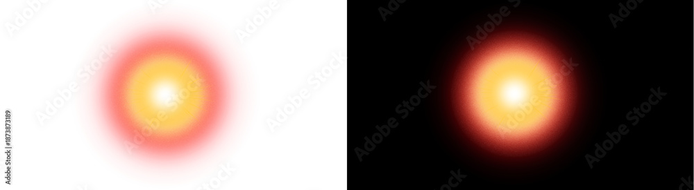 Obraz premium PNG image of&nbsp;Collection of abstract digital light flares and glowing energy orbs creating bright circular effects on transparent background