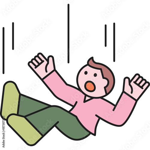 Person falling down