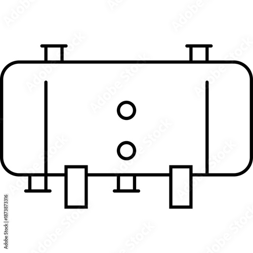 Outline of a large industrial storage tank