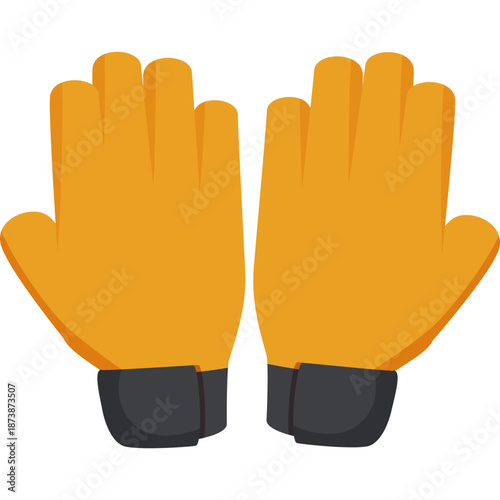 Pair of Orange Work Gloves