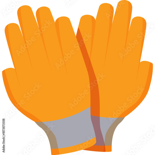 Pair of Orange Work Gloves