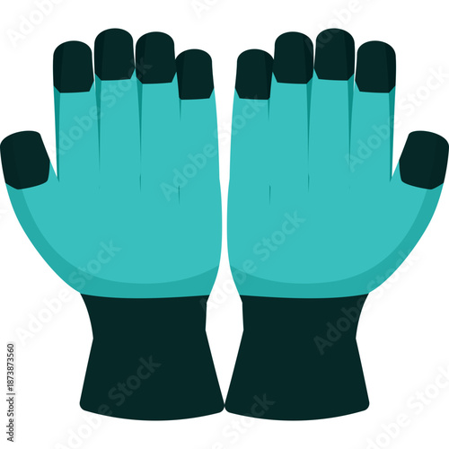 Pair of Teal Winter Gloves