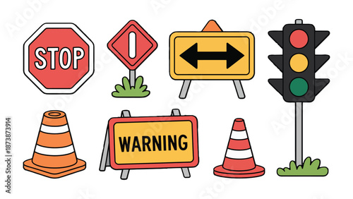 Traffic Signs Collection: A comprehensive collection of traffic signs, each signaling different instructions and warnings for road users to ensure safety on roads. 