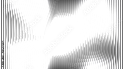 Abstract flowing lines creating a gray frame and empty white copy space background vector illustration.