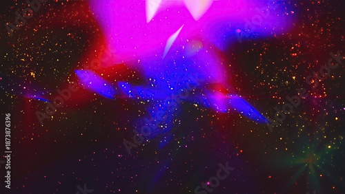 Abstract bright with lights and particles. Computer generated