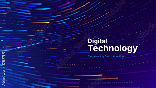 Big Data Flow AI Dots Particles Background. Digital Neural Network. Concept of Artificial Intelligence Technology Machine Deep Learning. Digital Communication. Science Technology Vector.