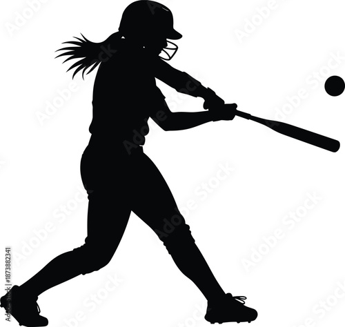Baseball Batter Silhouette Illustration