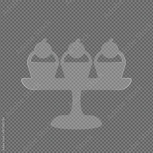 Three Cat Silhouettes on Transparent Background Decoration