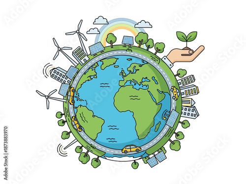 Sustainable World Eco-Friendly Actions and Green Initiatives for a Healthy Planet