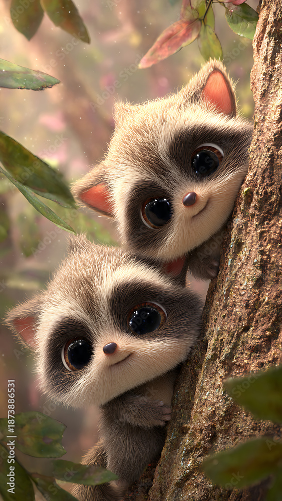Fototapeta premium animal, lemur, mammal, wildlife, raccoon, nature, wild, fur, zoo, animals, cute, squirrel, sitting, funny, tree, forest