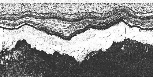 Detailed monochrome abstract background with intricate layered organic patterns and a dark, textured bottom section