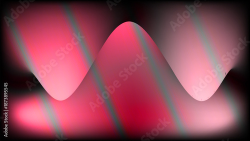 Abstract background design with vibrant red and green striped waves creating a dynamic pattern vector illustration.