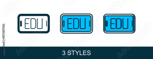 Filled outline Online education and graduation icon isolated on white background. Online teacher on monitor. Webinar and video seminar learning. Vector