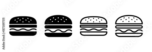 Burger icon vector illustration. burger sign and symbol. hamburger