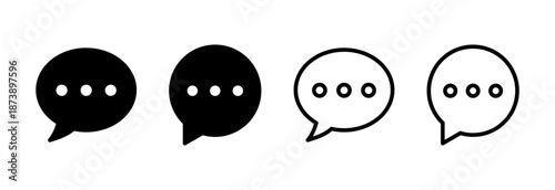 Chat icon vector illustration. speech bubble sign and symbol. comment icon. message