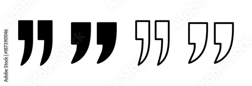 Quote icon vector illustration. Quotation mark sign and symbol