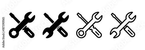 Repair tools icon vector illustration. tool sign and symbol. setting icon. Wrench and screwdriver. Service