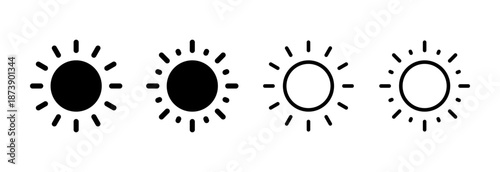 Sun icon vector illustration. Brightness sign and symbol.