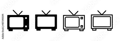 Tv icon vector illustration. television sign and symbol