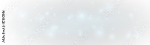 Icy blue dust glows with glitter, shimmer, and sparkle over soft bokeh and blur. Twinkling particles, sparks, highlights, and flare form magical festive light. PNG vector illustration. 