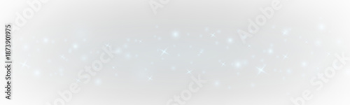 Blue sparkling dust shines with glitter, shimmer across glowing bokeh. Sparks, stardust particles, luminous highlights, flare create festive elegance Christmas and New Year. PNG vector illustration.