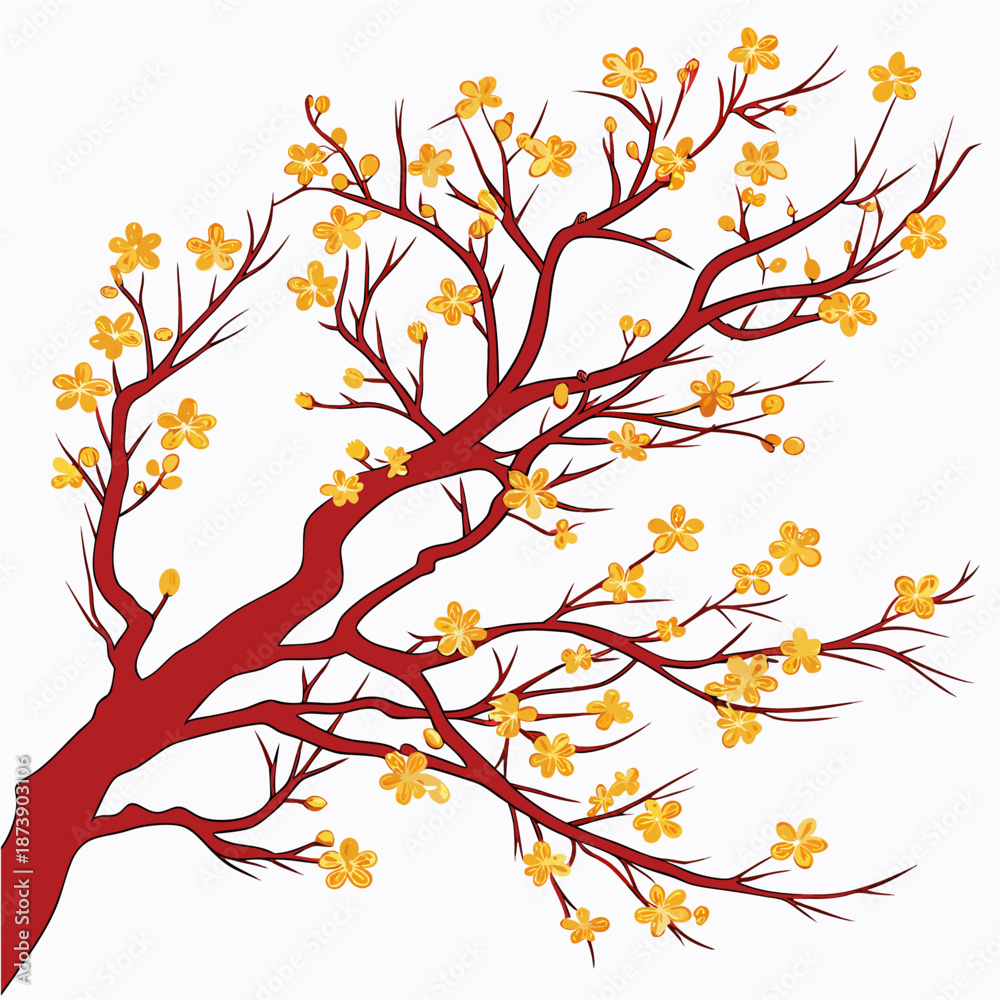 Fototapeta premium tree with flowers