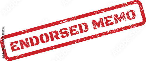 A distinct red grunge rubber stamp marking an endorsed memo for internal company communication