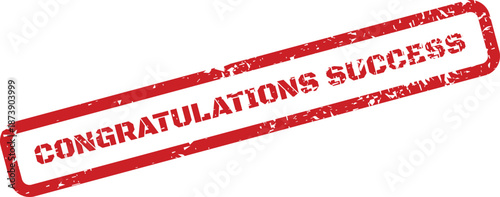 A distressed isolated stamp mark clearly reads Congratulations Success confirming an achievement