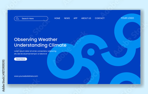 Meteorological Day Social Media Landing Page Flat Cartoon Hand Drawn Background Illustration