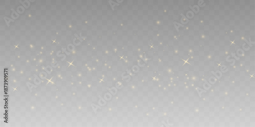 Calm drifting golden dust particles add airy layers, subtle motion, and soft luminous glow to the scene. vector