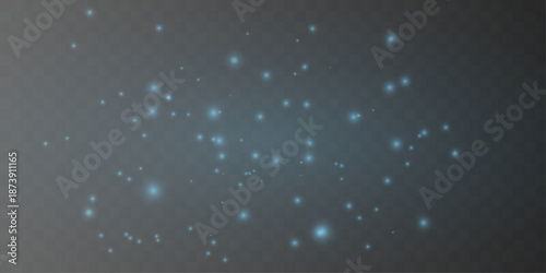 Floating blue powder particles move gently, forming an elegant abstract texture with smooth digital motion. vector