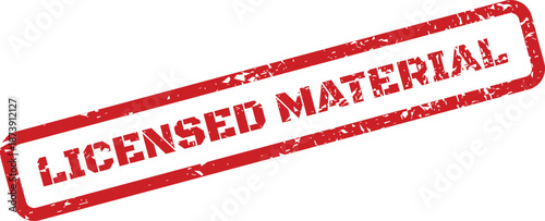 Official red grunge stamp confirming authorized use and distribution of specific material or content items
