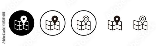 Maps and pin icon logo design. location sign and symbol. geo locate, pointer icon.