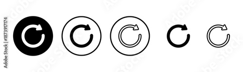 Refresh icon logo design. Reload sign and symbol. Update icon.