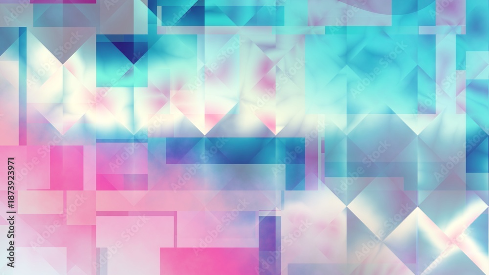 Obraz premium An ethereal geometric abstract background with soft pastel tones and delicate overlays