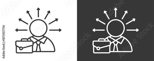 Career Choice Icon Set Vector Collection Isolated In Black And White
