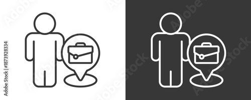 Job Position Icon Set Vector Collection Isolated In Black And White
