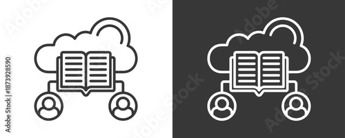 Educational Icon Set Vector Collection Isolated In Black And White