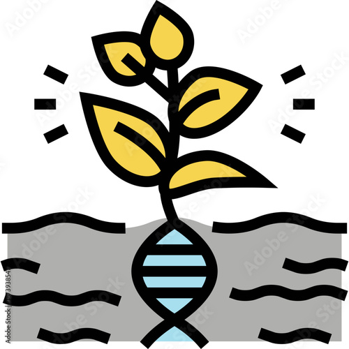 Plant Growth DNA Symbol Icon