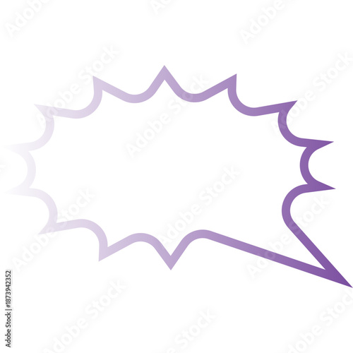 Purple Speech Bubble with Gradient