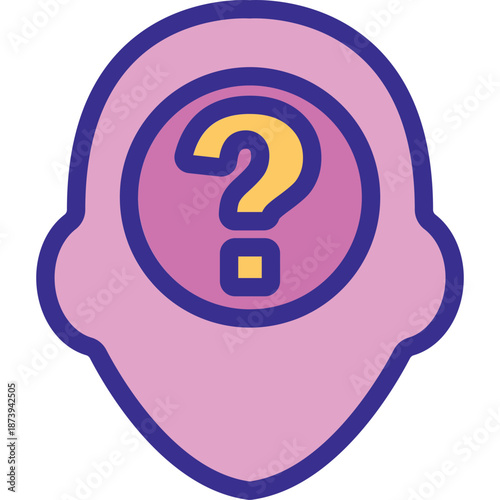 Question Mark Inside Head Icon
