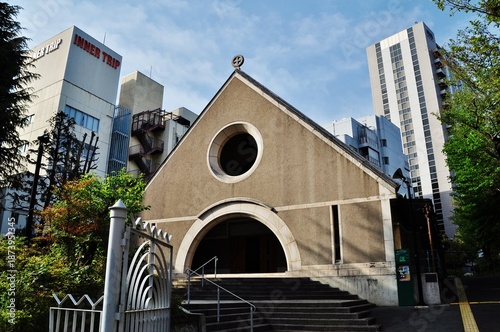 Exterior View of St. Andrew's Cathedral in Minato City, Tokyo, Japan