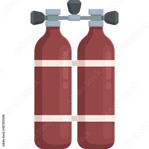 Scuba Diving Tank Set Illustration