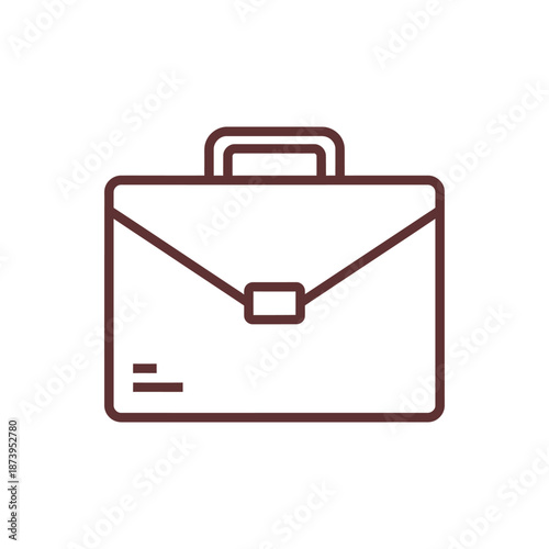 Briefcase vector flat glyph icon. Business sign icon on transparent background for business and professional use