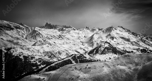 Risoul France ski resort mountain skiers