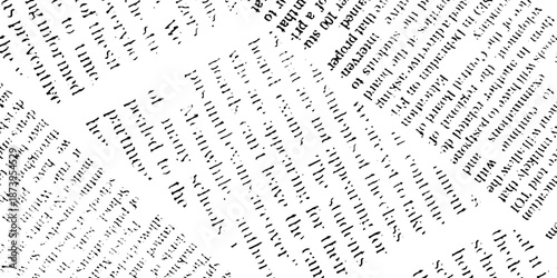 Rough vector background abstract grunge texture old vintage newspaper. Vector white and black newspaper paper grunge pattern old aged texture.